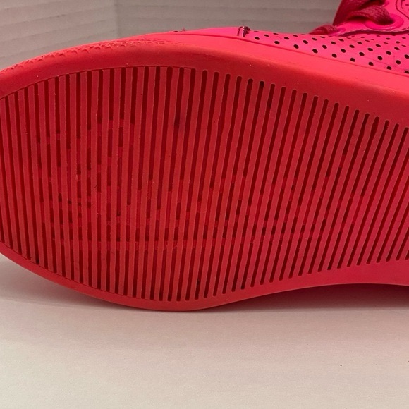 Gucci Mens Leather High Top Coda Hot Pink Sneakers GG on Tongue Size EU 38 US 8 - Picture 12 of 16